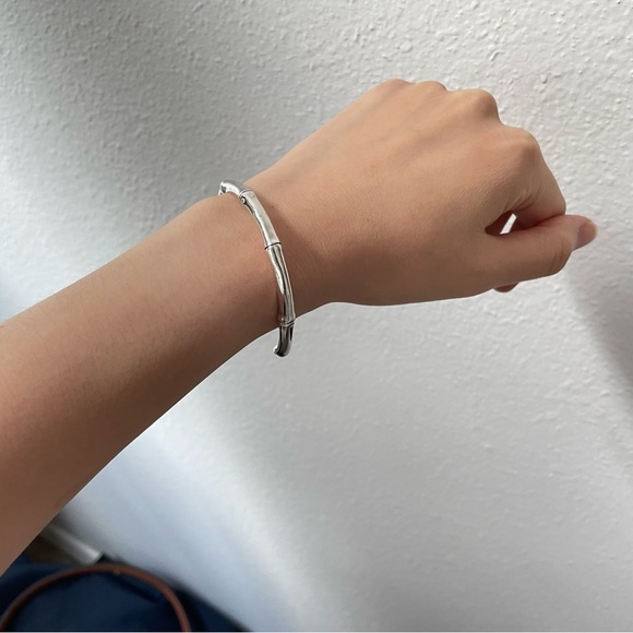 925 silver bamboo shaped bangle - Picture 3 of 6